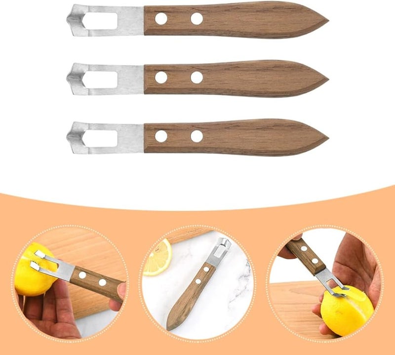 3Pcs Stainless Steel Lemon Zester Grater with Ergonomic Handle for Kitchen Home Use - Image 3